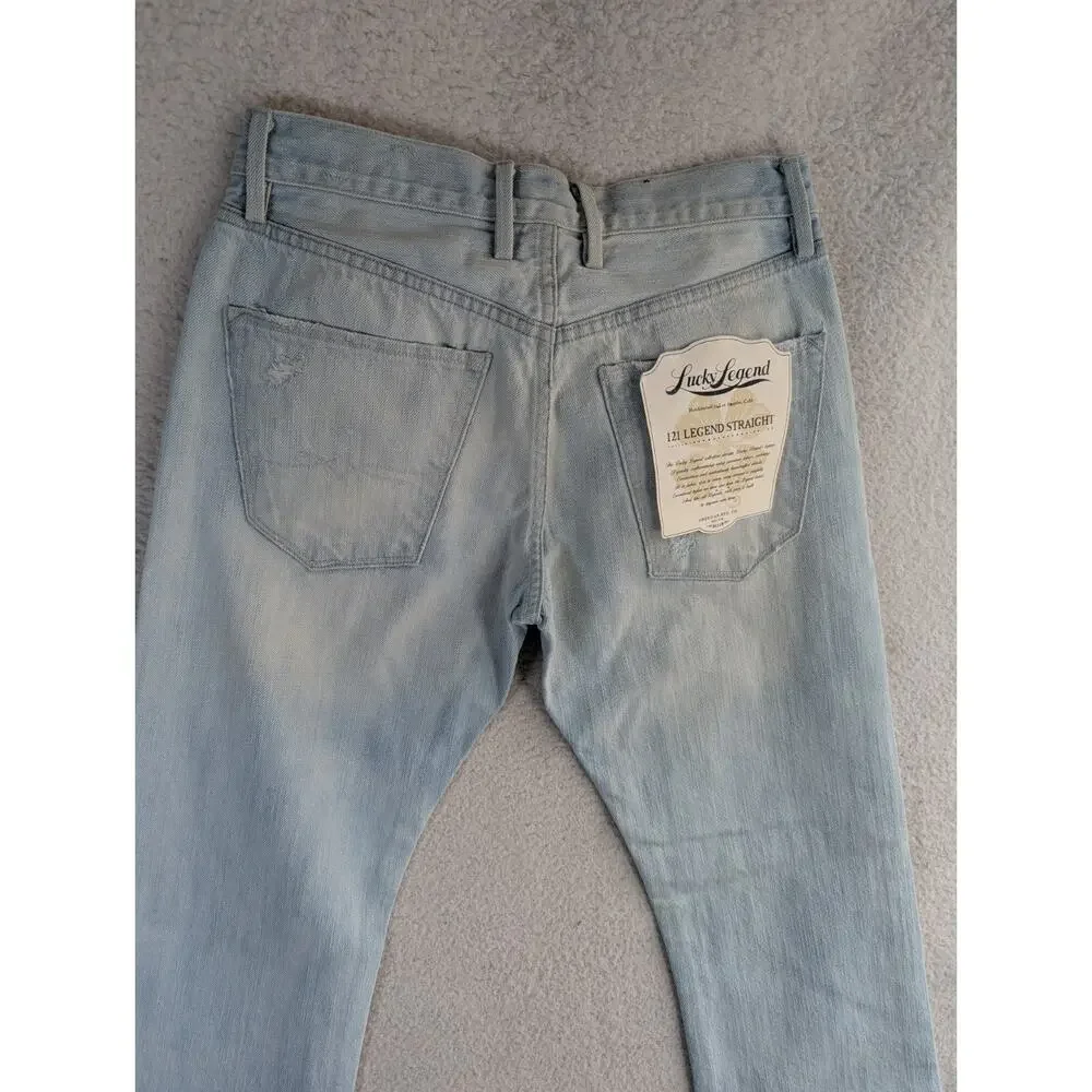 NEW Lucky Brand Legend Selvedge Jeans Mens 29x32 121 Straight Light Wash USA